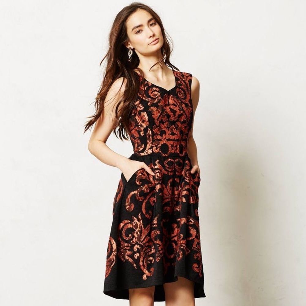 Anthropologie Yoana Baraschi Lace Paisley Dress